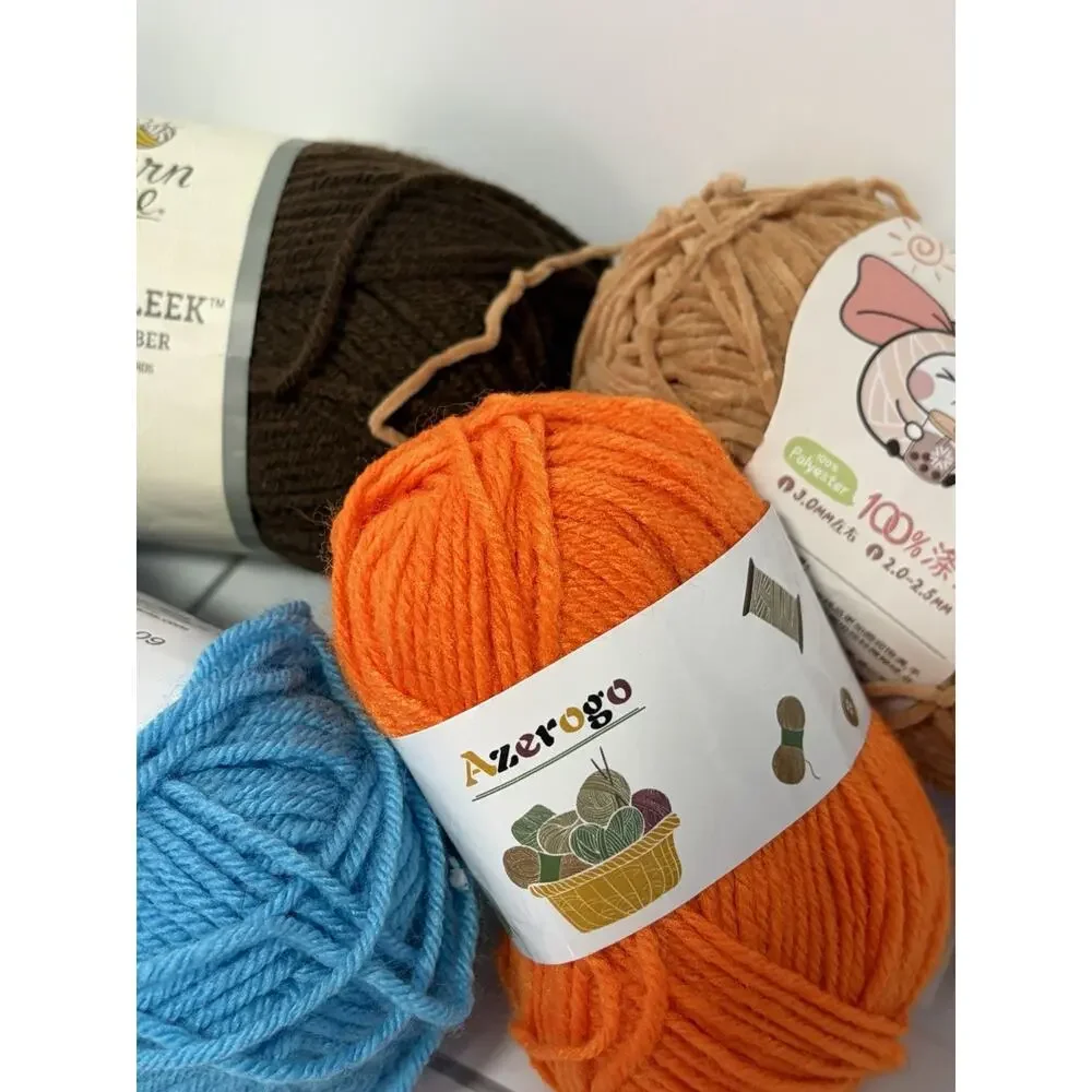 70’s Vintage colors destash yarn lot of 4